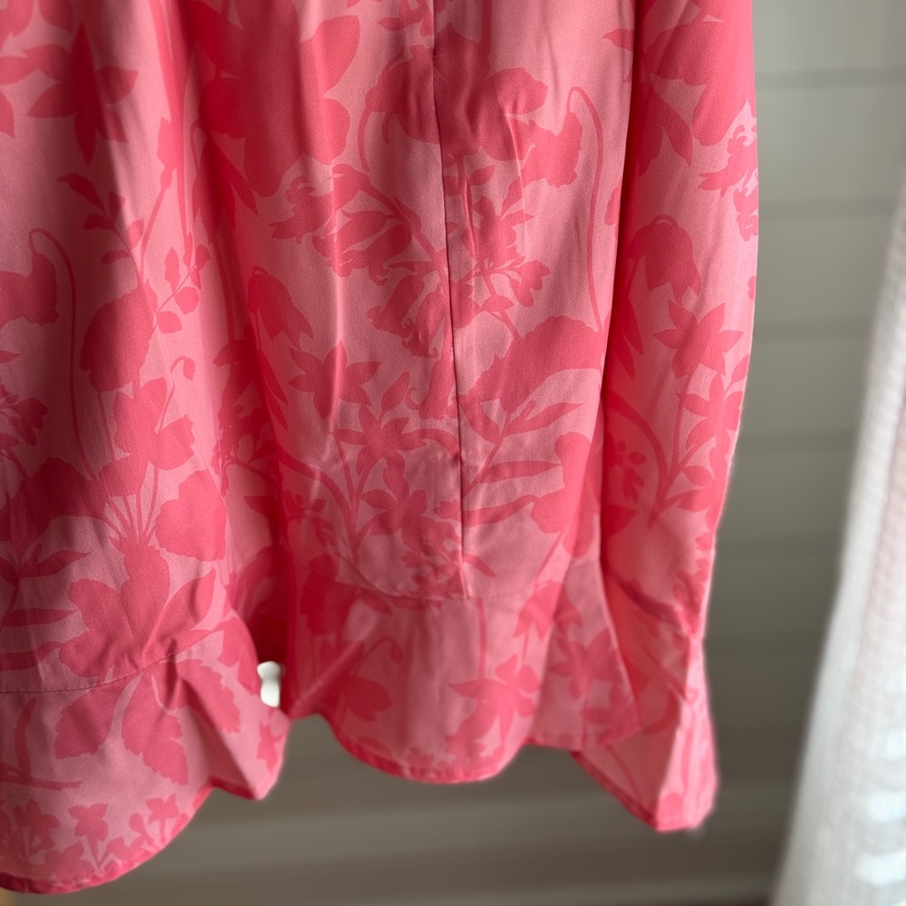 Pink Lily Coral-Pink Floral Satin Slip Dress - Picture 10 of 13